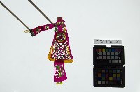 皮影戲簽桿立身偶-富貴夫人（偶身）藏品圖，第1張