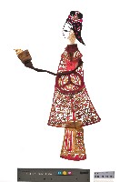 皮影戲簽桿立身偶-富貴夫人（偶身）藏品圖，第1張