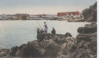 日治時期高雄港邊釣魚活動藏品圖，第1張