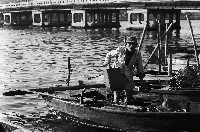 愛河邊停泊的舢舨藏品圖，第1張