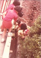 學生進行掃除清淤作業藏品圖，第1張