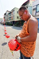 大林蒲鳳林宮五朝祈安清醮－鳳西街上祈安燈籠施工藏品圖，第1張