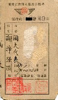 臺灣省政府交通處鐵路優待國民大會代表謝掙強長期乘車證-1藏品圖，第1張