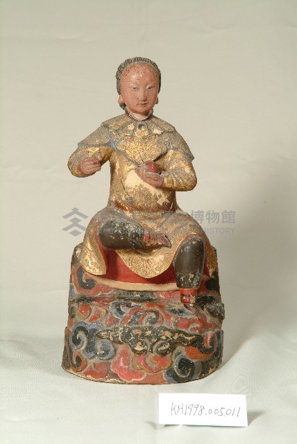朱漆貼金九天玄女木雕神像藏品圖，第1張