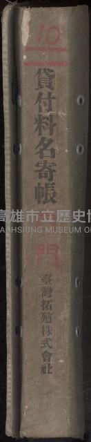 臺灣拓殖株式會社內門貸付料名寄帳藏品圖，第2張