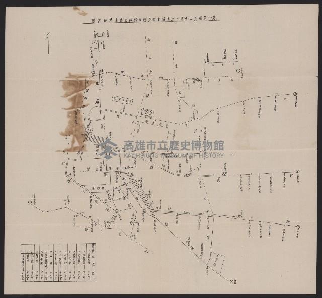 第一屆國民大會第三次會議市區交通車路線及乘車點位置圖藏品圖，第1張