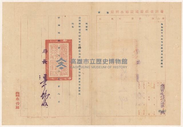 謝掙強斗六水利委員會專家委員之聘函藏品圖，第1張