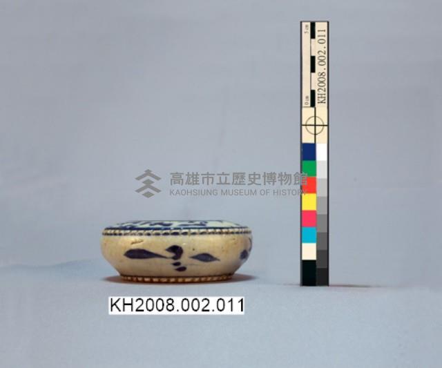 簡筆花草紋青花水盂藏品圖，第1張