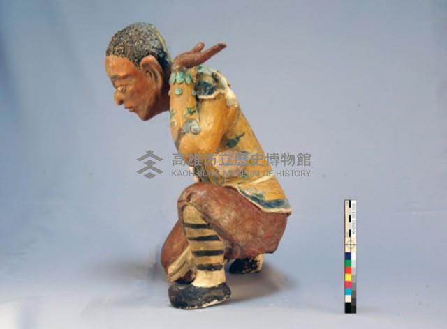 交趾陶憨蕃抬厝角塑像藏品圖，第4張