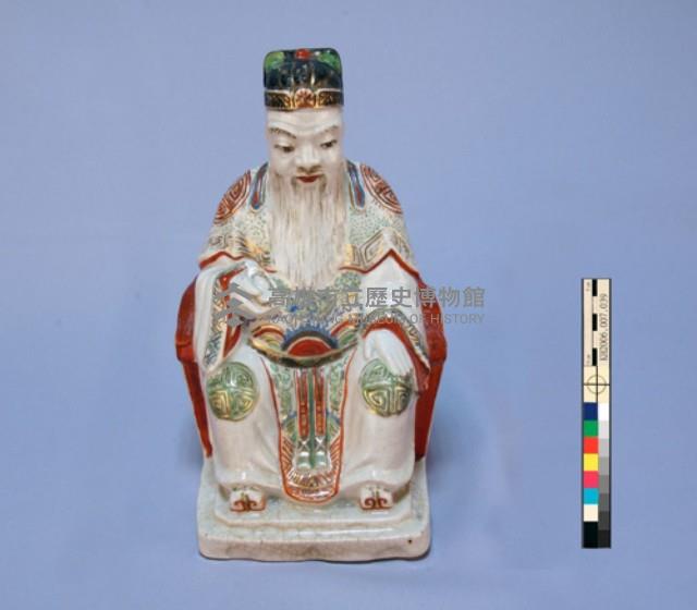 瓷質加彩土地公神像藏品圖，第3張