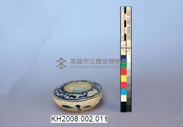 簡筆花草紋青花水盂藏品圖，第2張