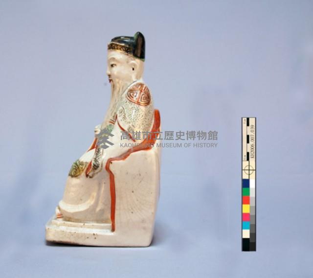 瓷質加彩土地公神像藏品圖，第2張