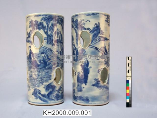 -1：八仙紋青花鏤帽筒一對、-2：八仙紋青花鏤帽筒一對藏品圖，第20張