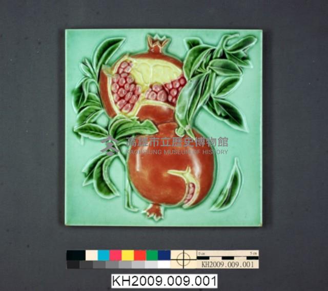 石榴紋馬約利卡瓷磚藏品圖，第1張