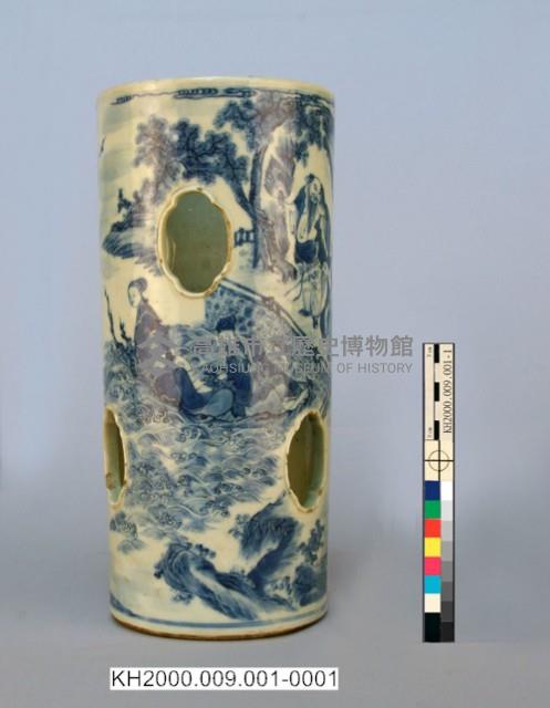 -1：八仙紋青花鏤帽筒一對、-2：八仙紋青花鏤帽筒一對藏品圖，第1張
