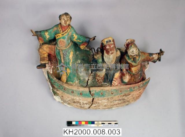 交趾陶乘舟人物（八仙過海）塑像藏品圖，第1張