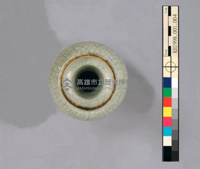 仿哥釉弦紋象耳瓶藏品圖，第4張