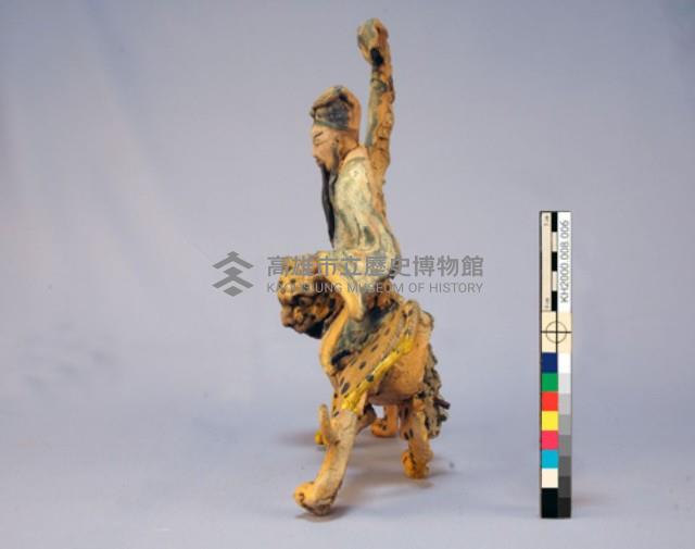 交趾陶呂洞賓騎豹塑像藏品圖，第3張