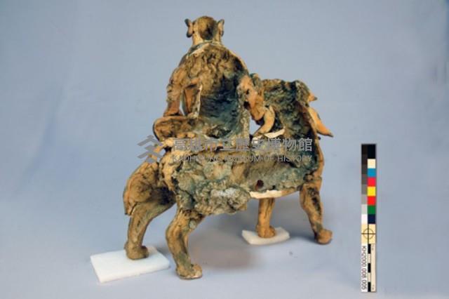 交趾陶漢鍾離騎獅塑像藏品圖，第3張