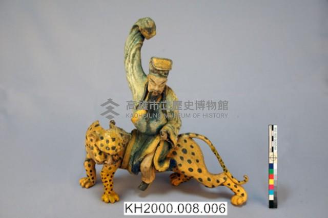 交趾陶呂洞賓騎豹塑像藏品圖，第2張
