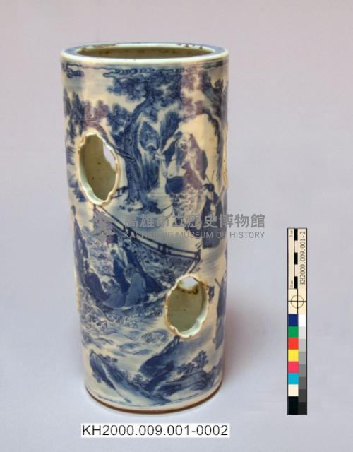 -1：八仙紋青花鏤帽筒一對、-2：八仙紋青花鏤帽筒一對藏品圖，第15張