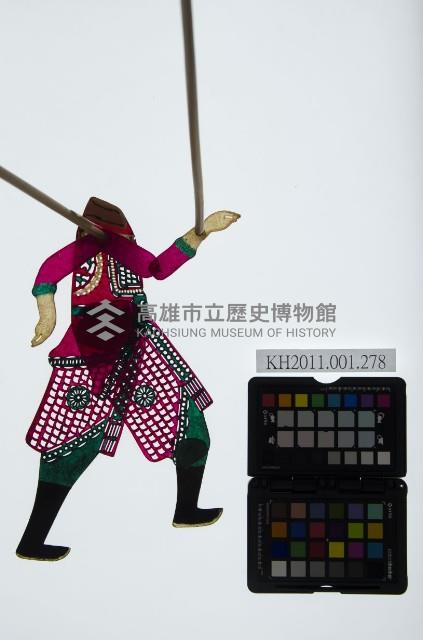 皮影戲簽桿立身偶-老武生（偶身）藏品圖，第1張