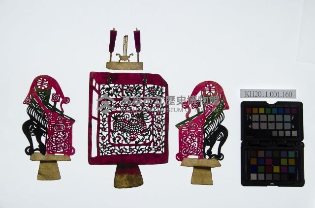 皮影戲道具偶-一桌二椅藏品圖，第1張