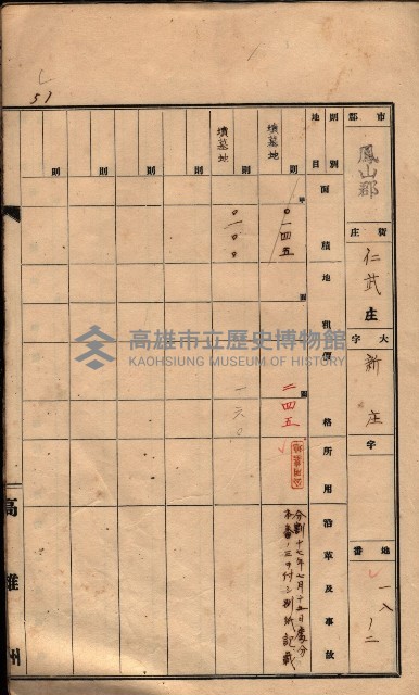 州有墓地臺帳（鳳山郡）藏品圖，第64張