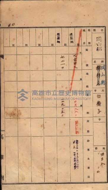 州有墓地臺帳（岡山郡）藏品圖，第64張