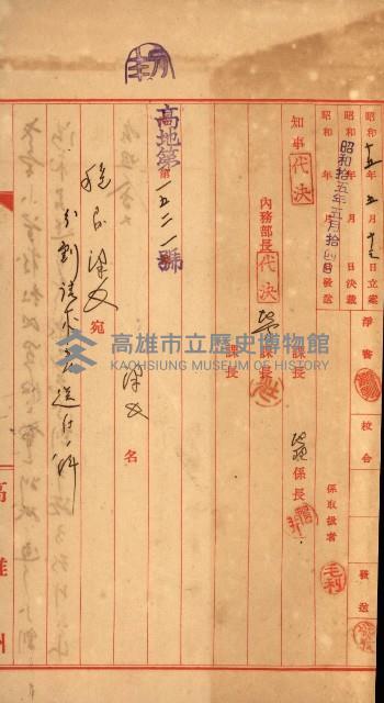 雜件－高雄州
（昭和十五年至十六年）藏品圖，第65張