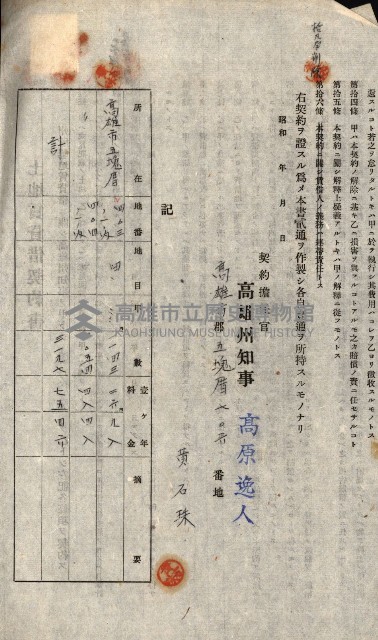 州有地貸付綴（高雄市）藏品圖，第369張