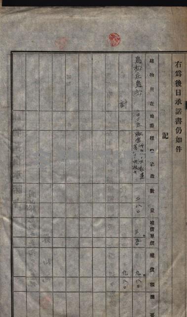 高雄工業用水道用地建物移轉承諾書
（買收關係－卅八之十五）藏品圖，第224張