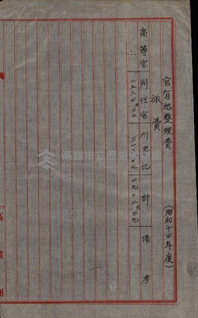 官有地整理費豫算關係書類
（地理系）藏品圖，第124張