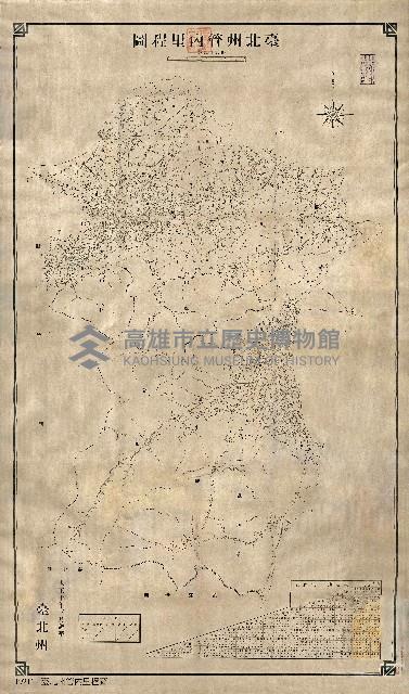 1921年臺北州管內里程圖藏品圖，第1張