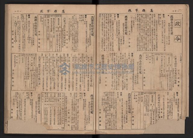 《高雄市政》合訂本第二冊（26期-50期）藏品圖，第23張
