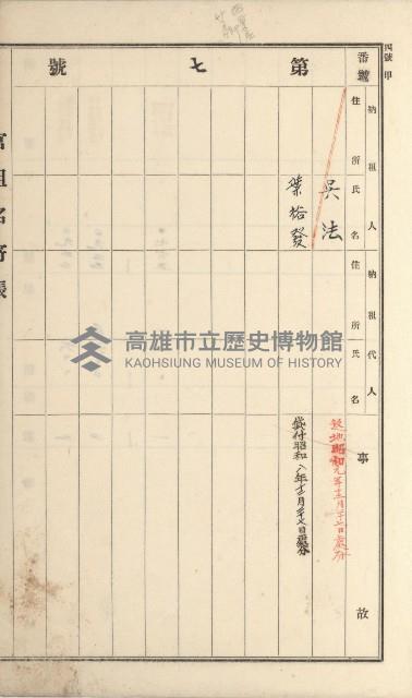 燕巢庄官租名寄帳（十六冊之內第三號）藏品圖，第24張