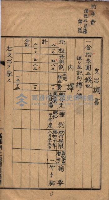 諸稅關係書綴藏品圖，第24張