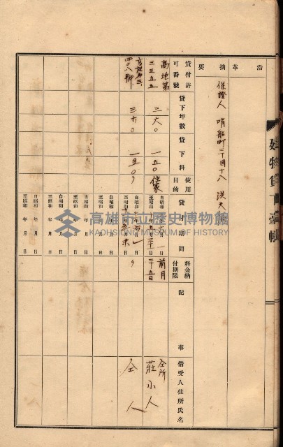 州所屬建物貸下臺帳（高雄州）藏品圖，第24張