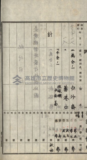 祕密地圖ニ關スル書類（高雄州）藏品圖，第510張