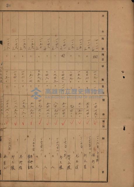 旗山郡（官有地價格一筆限調書）藏品圖，第103張