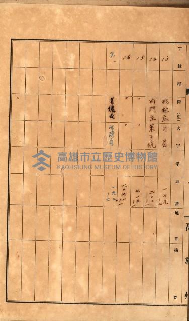 州有墓地臺帳（旗山郡）藏品圖，第4張