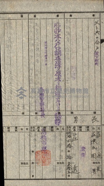 登記關係雜件綴－抵當權拋棄証書並其他
（買收關係－卅八之八）藏品圖，第114張