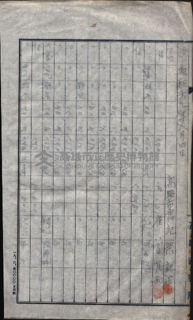 高雄第二中學校用地買收綴
（買收關係－卅八之六）藏品圖，第114張