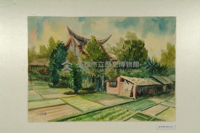 水彩畫：林德官德興殿（中正文化中心舊址）藏品圖，第1張