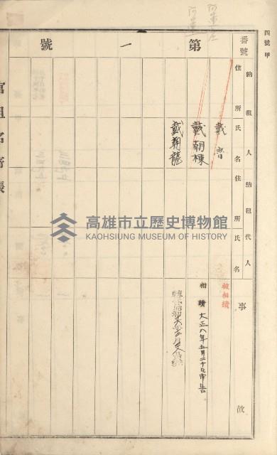 阿蓮庄官租名寄帳（十六冊之內第七號）藏品圖，第14張