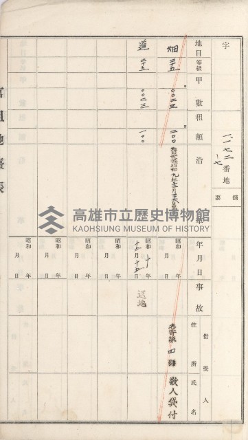 湖內庄官租地臺帳（十六冊之內第九號）藏品圖，第14張