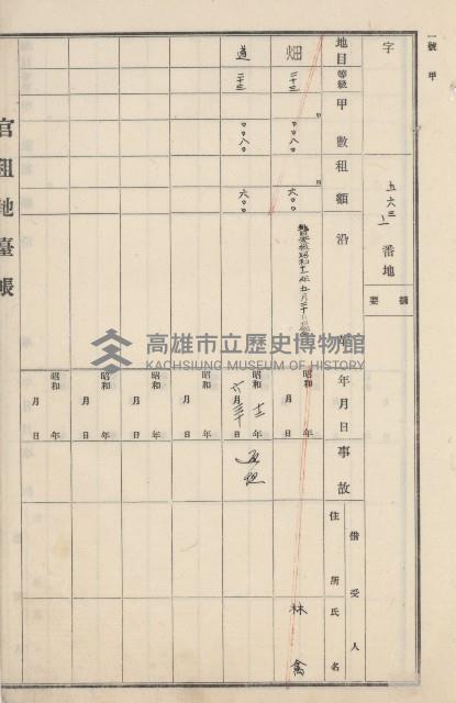 燕巢庄官租地臺帳（十六冊之內第三號）藏品圖，第14張