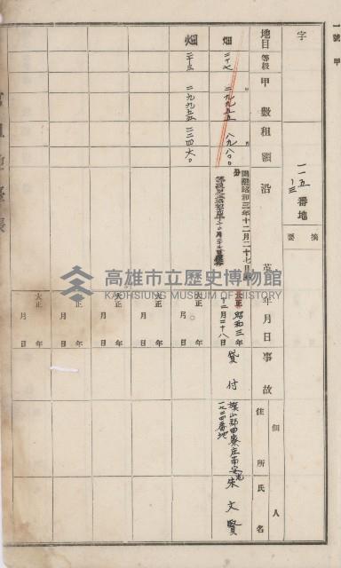 阿蓮庄官租地臺帳（十六冊之內第七號）藏品圖，第14張