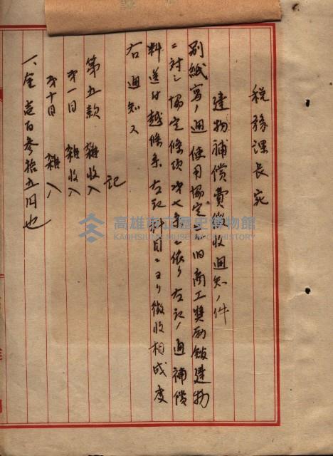 高雄商工獎勵館關係綴
（其之他－十三之五）藏品圖，第14張