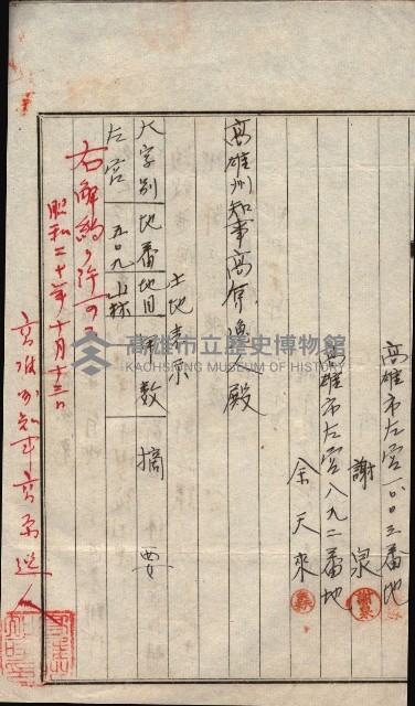 高雄第二中學校用地買收綴
（買收關係－卅八之六）藏品圖，第14張
